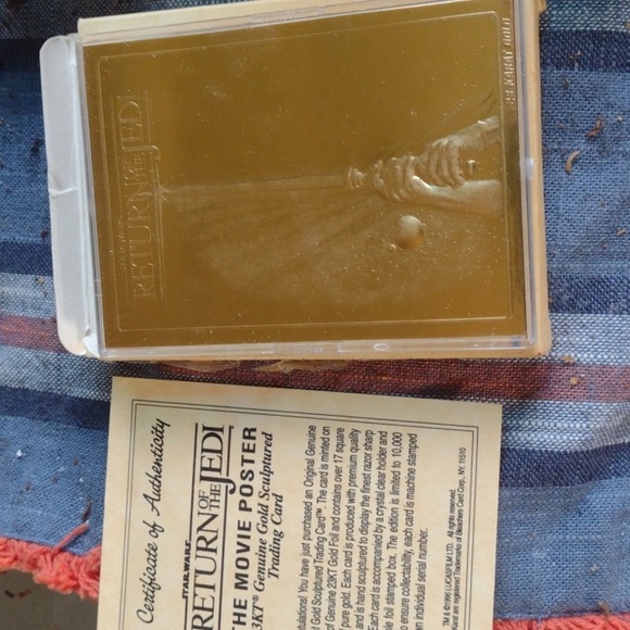 23KT Gold Sculptured Trading Card Star Wars 1996(Mint) - Picture 3 of 3